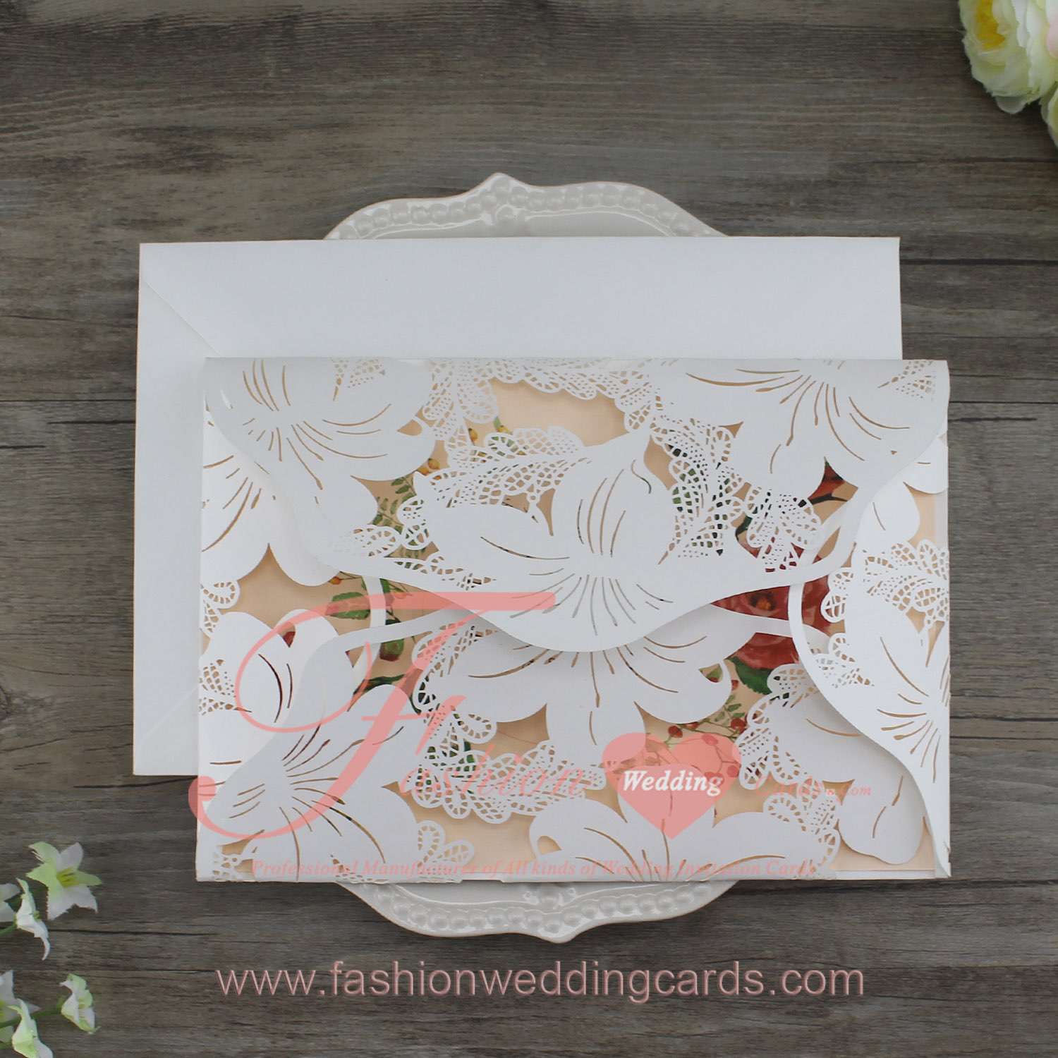 Lily Laser Cut Wedding Invitations Melbourne